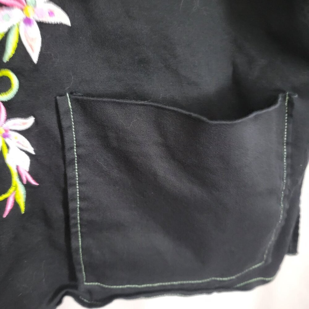 Bob Mackie Wearable Art Blazer Jacket Large Cockatoo bird embroidered Artsy - Picture 6 of 11